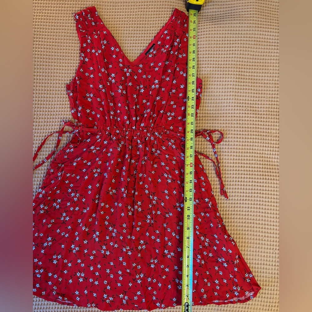 EUC Mercer & Madison Floral Sleeveless A-Line Red Mini Dress | Women’s 12 - Picture 8 of 14